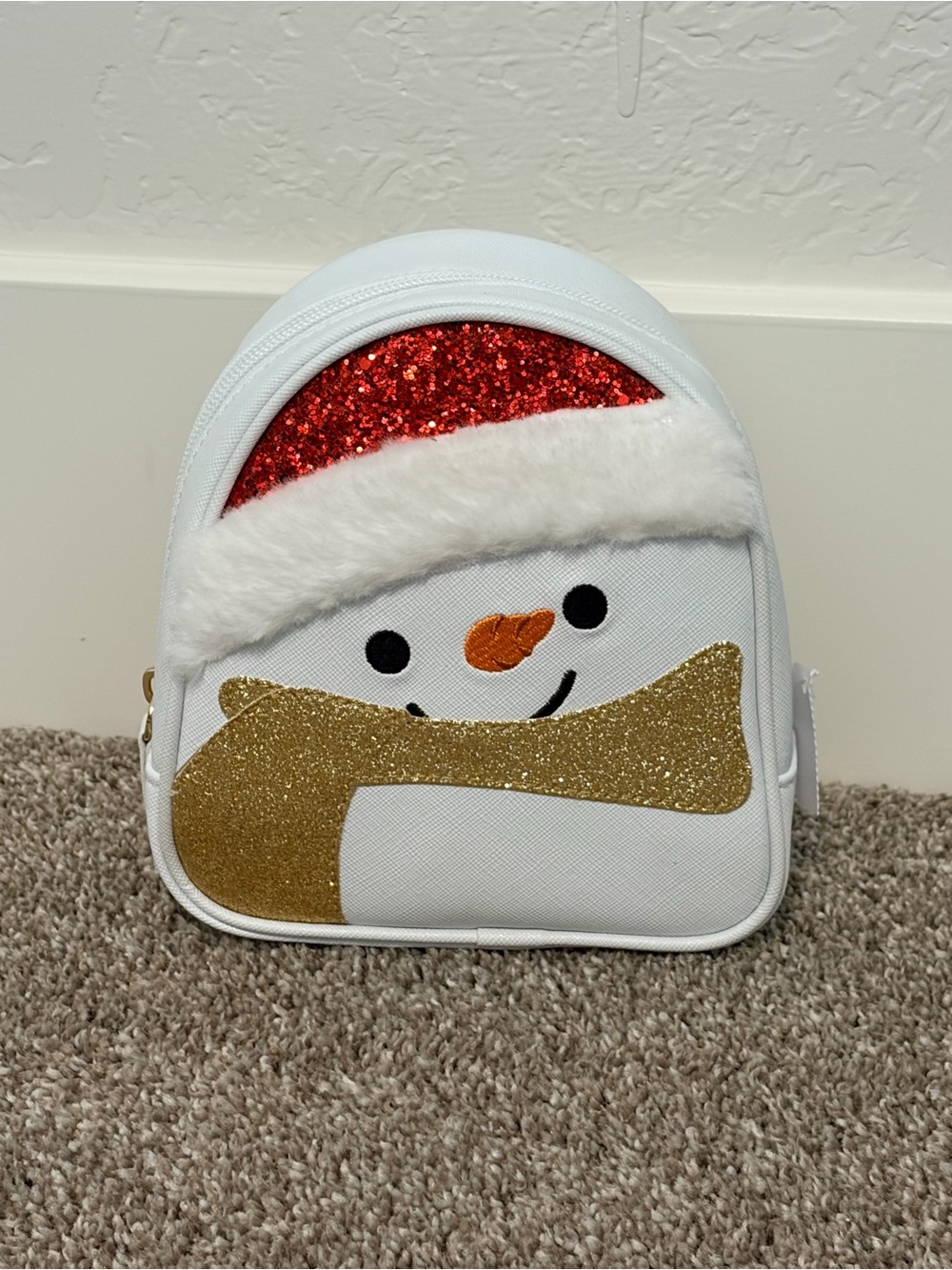 🇺🇸 Bath & Body Works Glitter Santa Snowman Cosmetics Bag BNWT